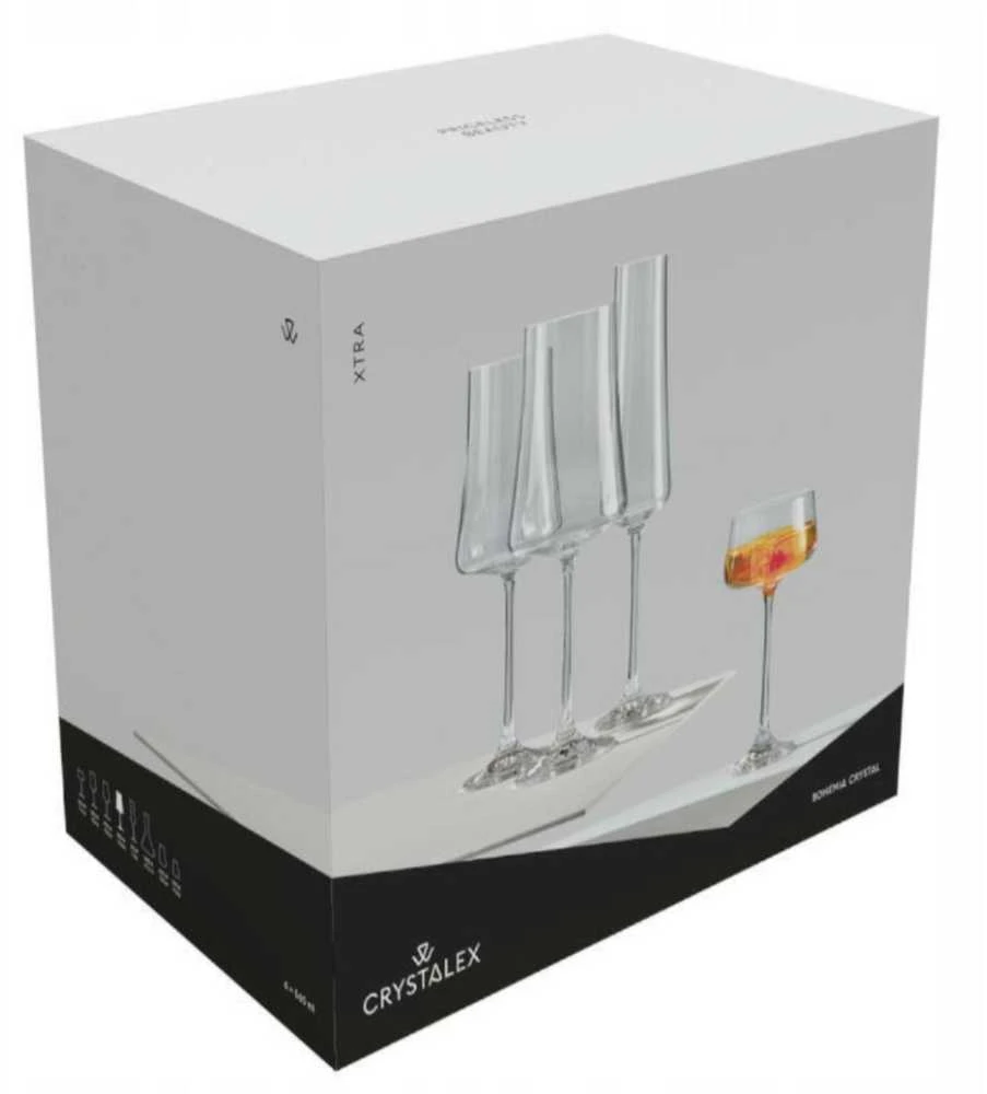 Crystalex Taurės šampanui 210ml ,6vnt XTRA