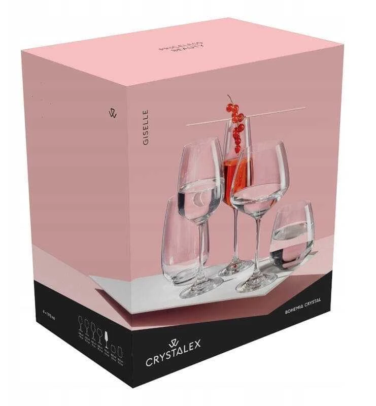 Crystalex Taurės vynui 340ml 6vnt, Giselle