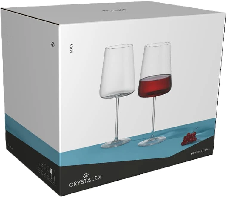 Crystalex Taurės vynui 600ml 2vnt, RAY