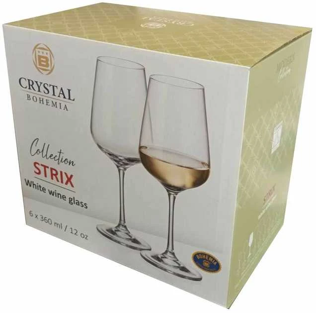 Crystalite Bohemia Bohemia taurės vynui 360ml 6vnt "Strix"