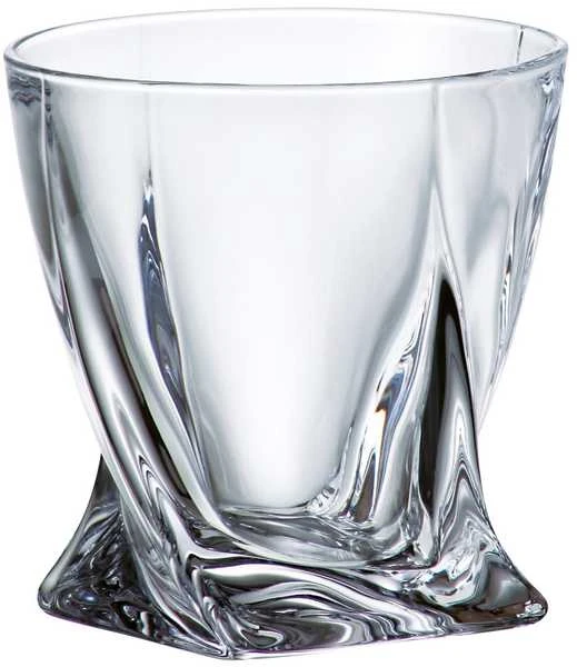 Crystalite Bohemia Stiklinės viskiui 340ml 6vnt,Quadro