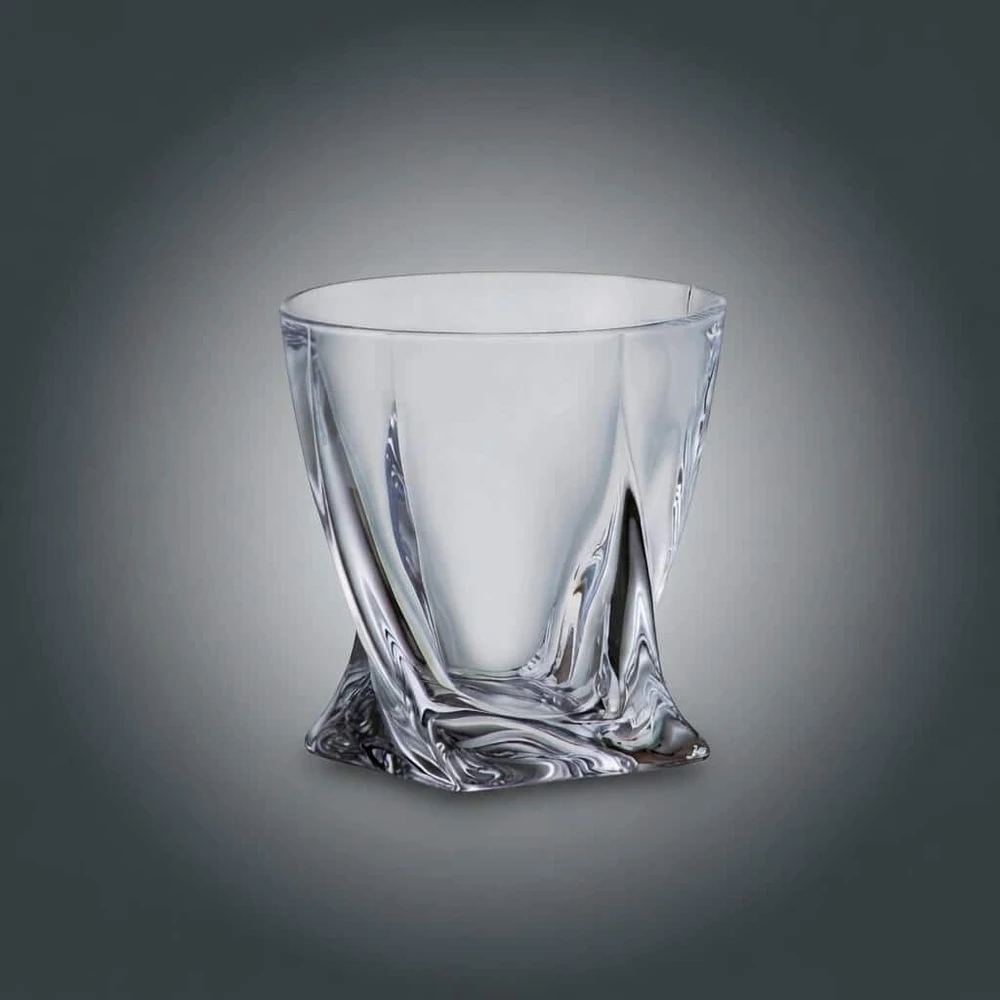 Crystalite Bohemia Bohemia stiklinės viskiui 340ml 6vnt,Quadro