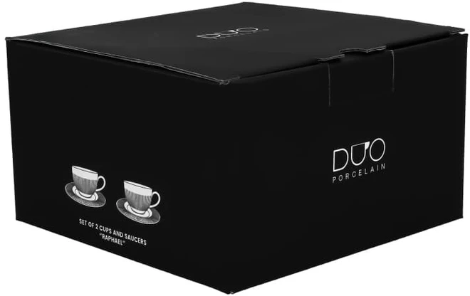 DUO Porcelianiniai puodeliai su lėkštutėmis 240ml 2vnt, Raphael