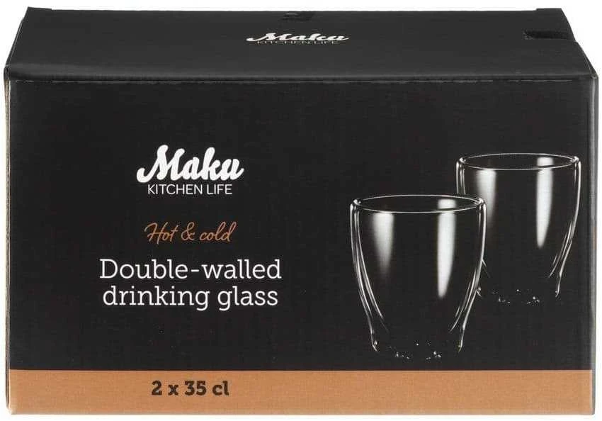 Dvig.stiklo stiklinės "Maku",300ml,2vnt.