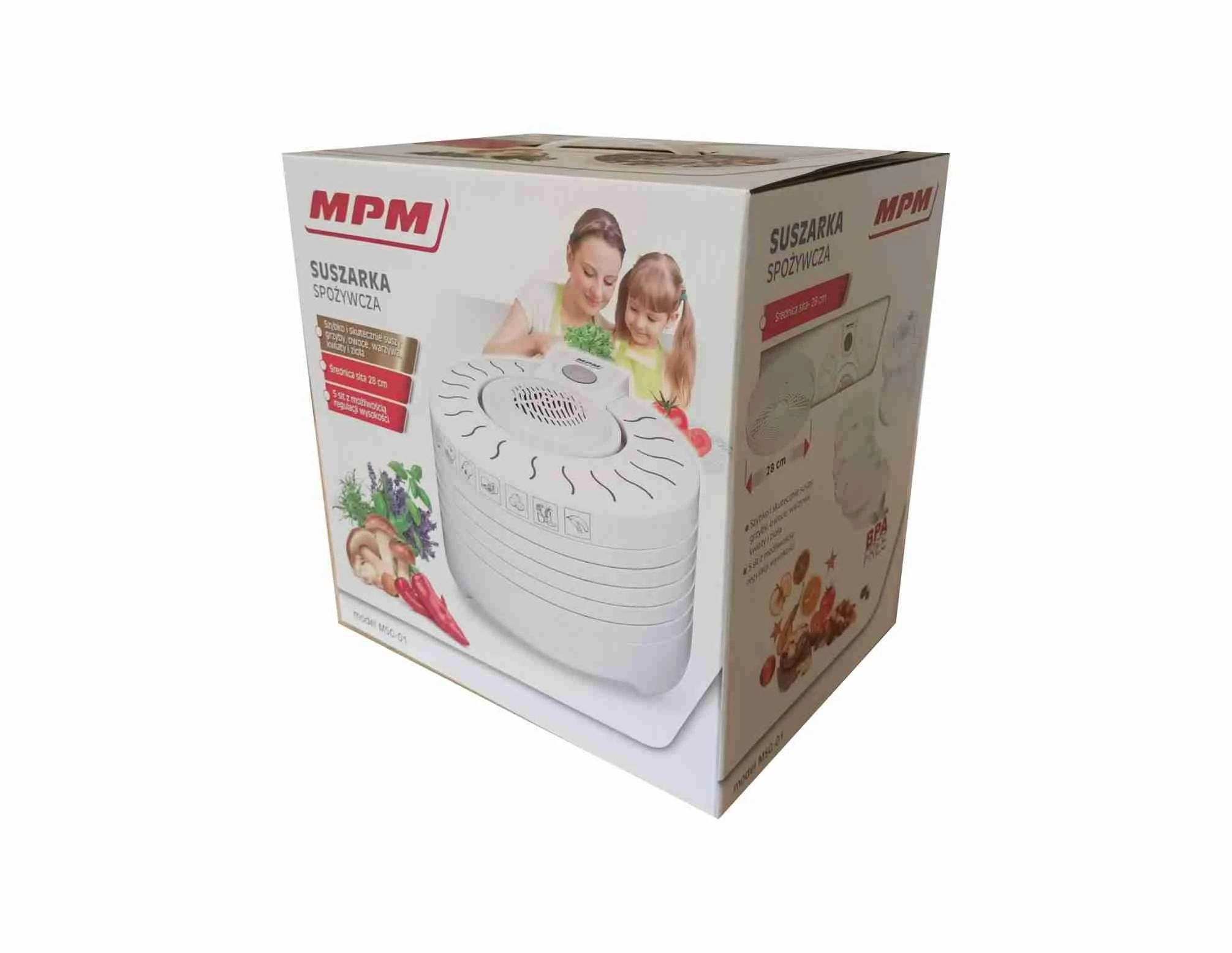 Vaisių/grybų džiovyklė MPM MSG-01, Baltos spalvos