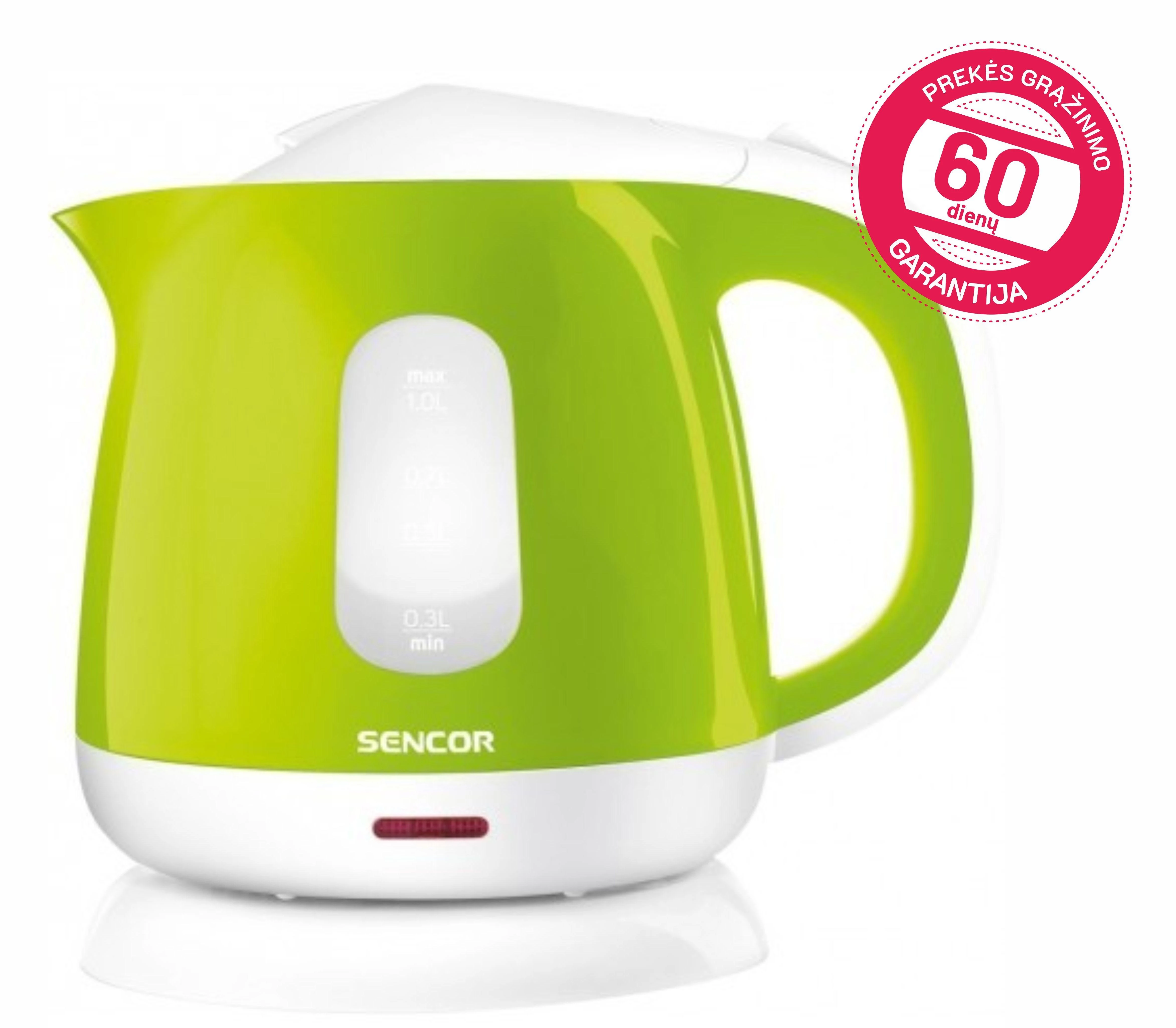 Elektrinis virdulys 1.0L Sencor žalias SWK1011GR