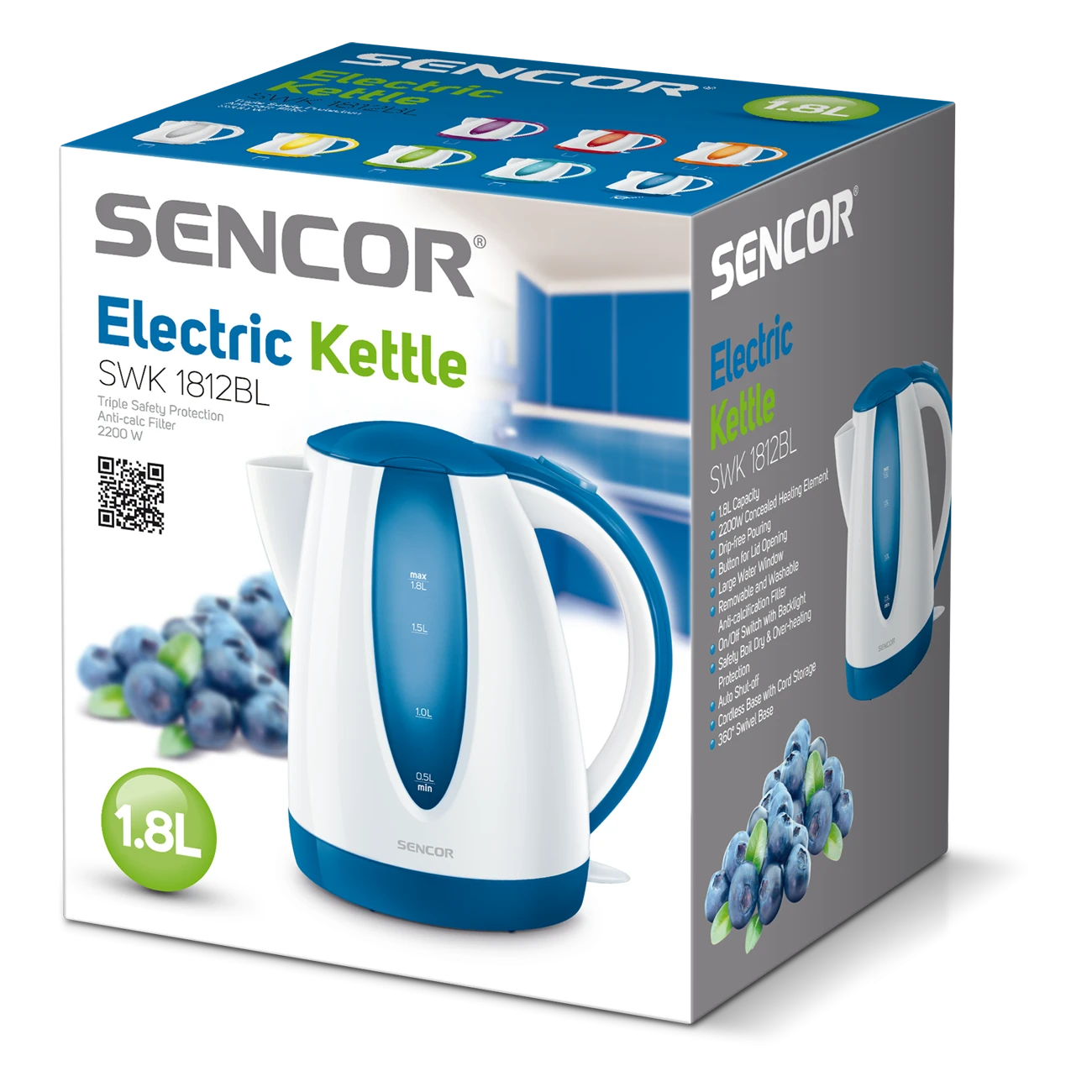 Elektrinis virdulys 1.8L SENCOR SWK1812BL