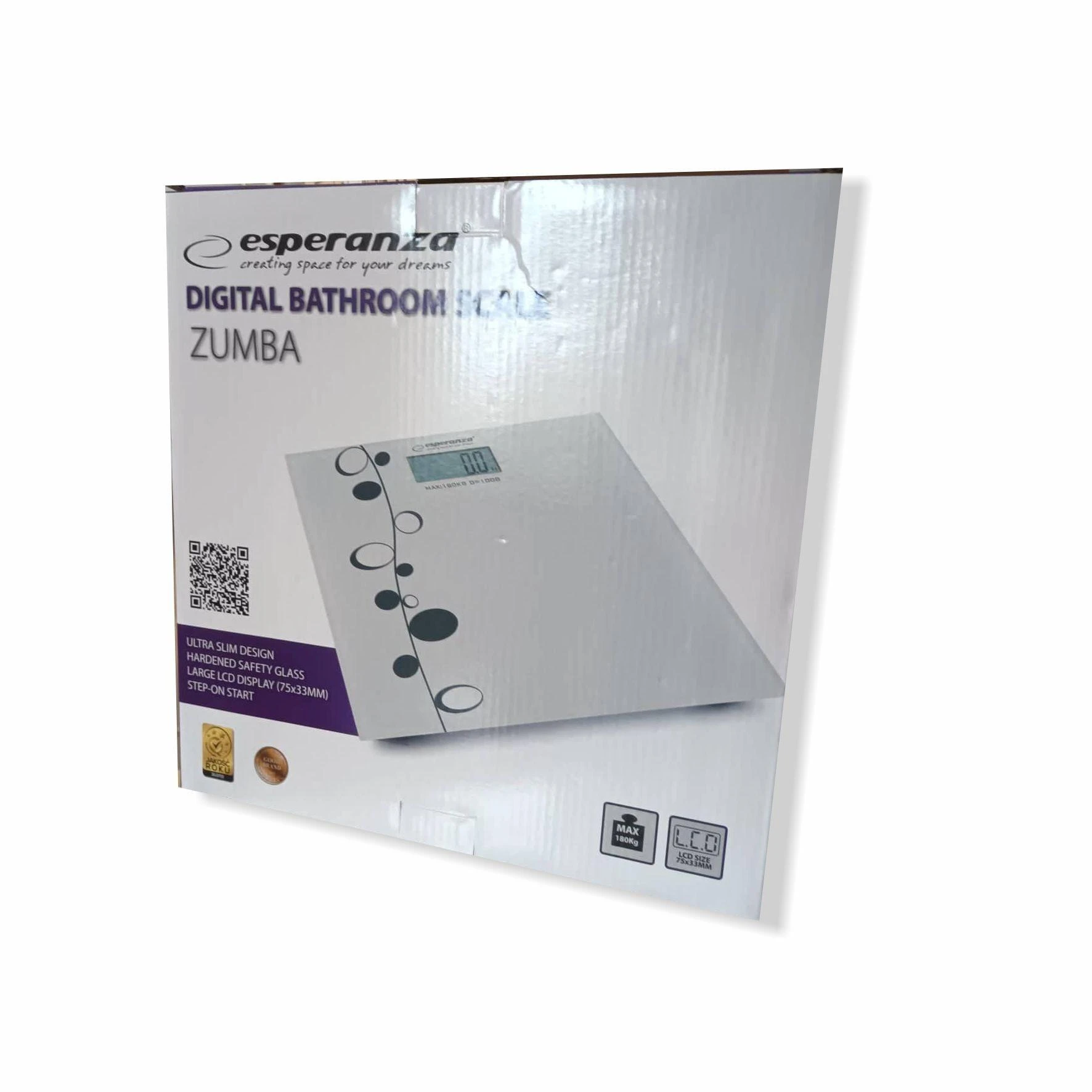 Svarstyklės vonios kambariui Esperanza Zumba EBS005 (baltos spalvos)