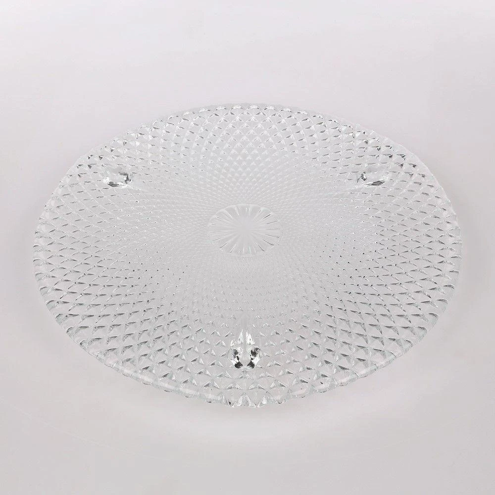 Lėkštė iš stiklo ant kojelių 30cm,Karo