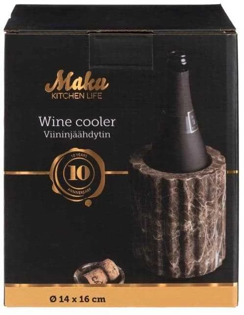 Maku butelio aušinimo indas h16cm,marmurinis,rudas