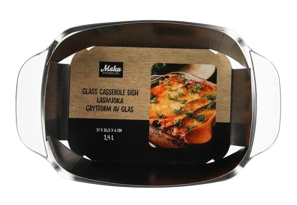 Stiklinis kepimo indas Maku 1,4 L