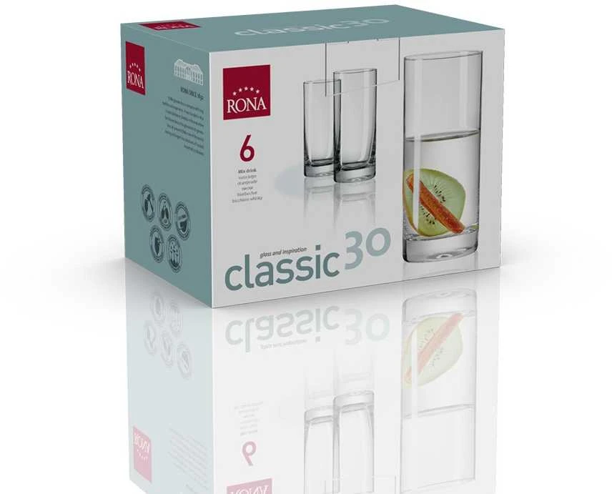 Rona Stiklinės Classic 300ml 6vnt