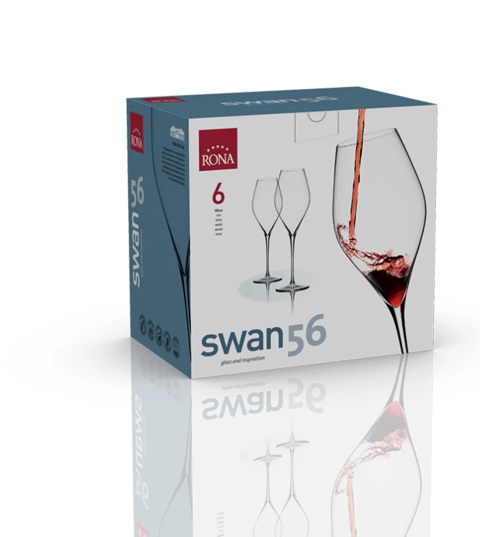 Rona Taurės Swan vyno 560ml , 6vnt.