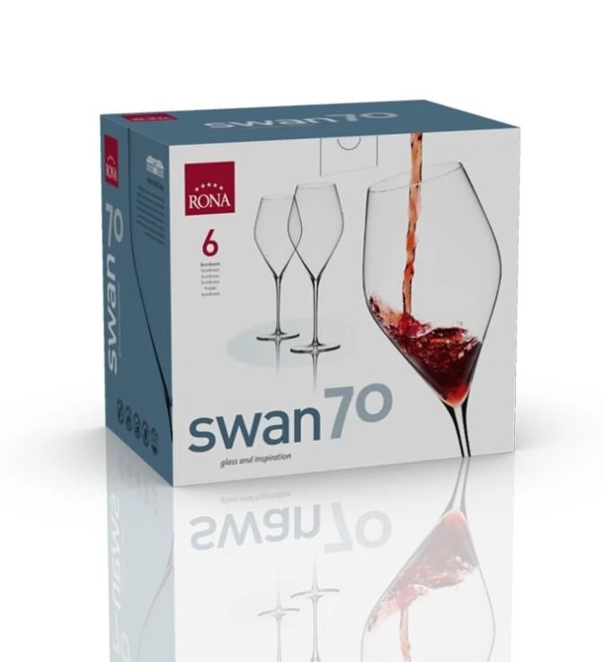 Rona Taurės Swan vyno 700ml , 6vnt.