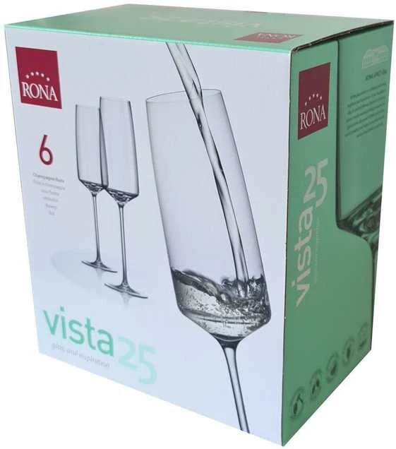 Rona Taurės šampanui 250ml, 6vnt. Vista