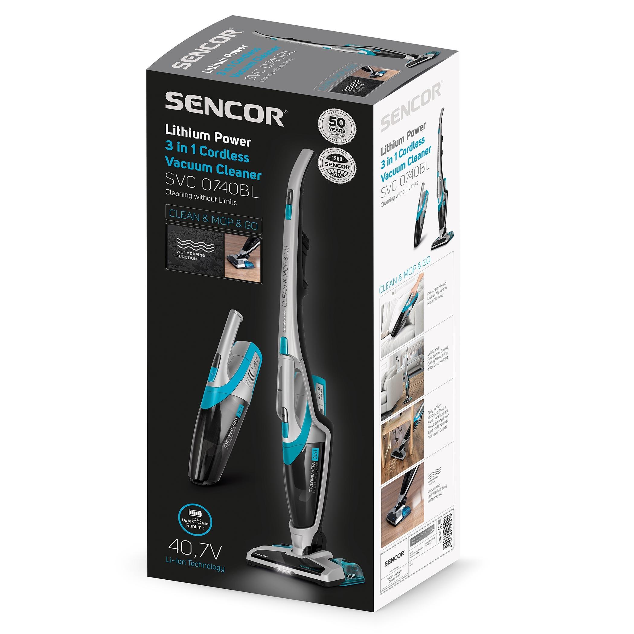 Vertikalus dulkių siurblys Sencor SVC 0740BL EUE3