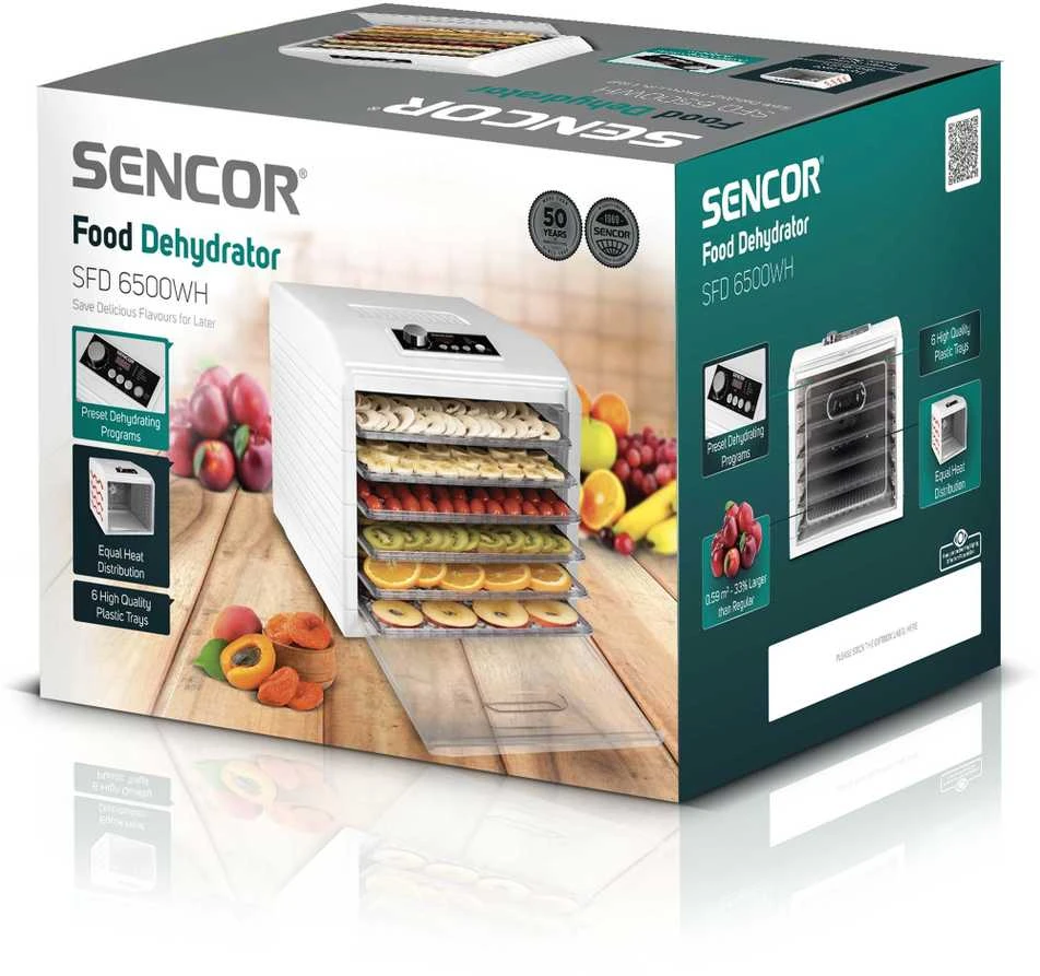 Sencor elektrinė maisto džiovyklė 500W SFD6500WH