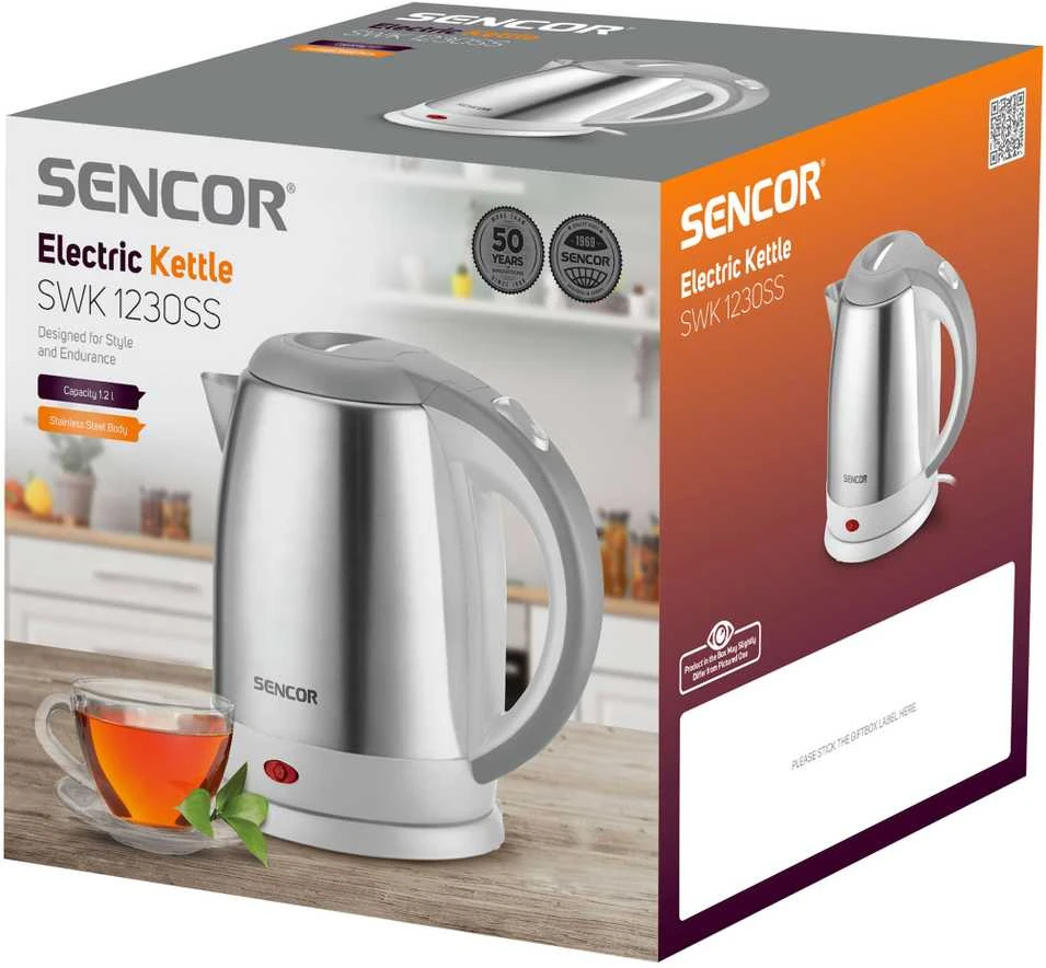 Sencor elektrinis virdulys 1.2L ner.pl. 2000W, SWK1230SS
