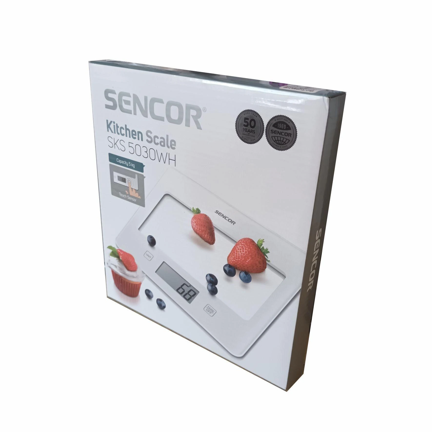 Sencor elektroninės virtuvinės svarstyklės 5kg SKS5030WH