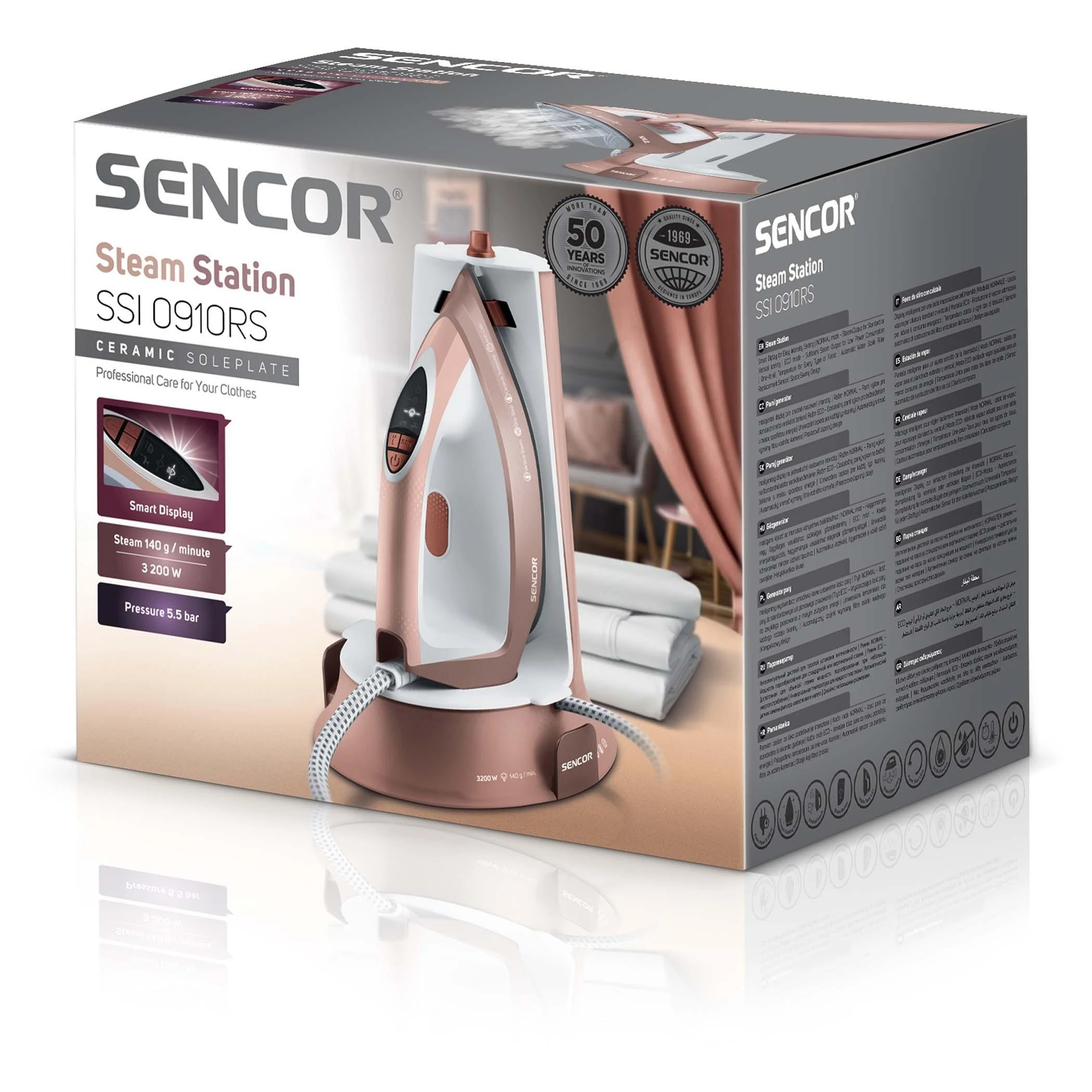 Sencor garinis lygintuvas su stovu 3200W, SSI0910RS