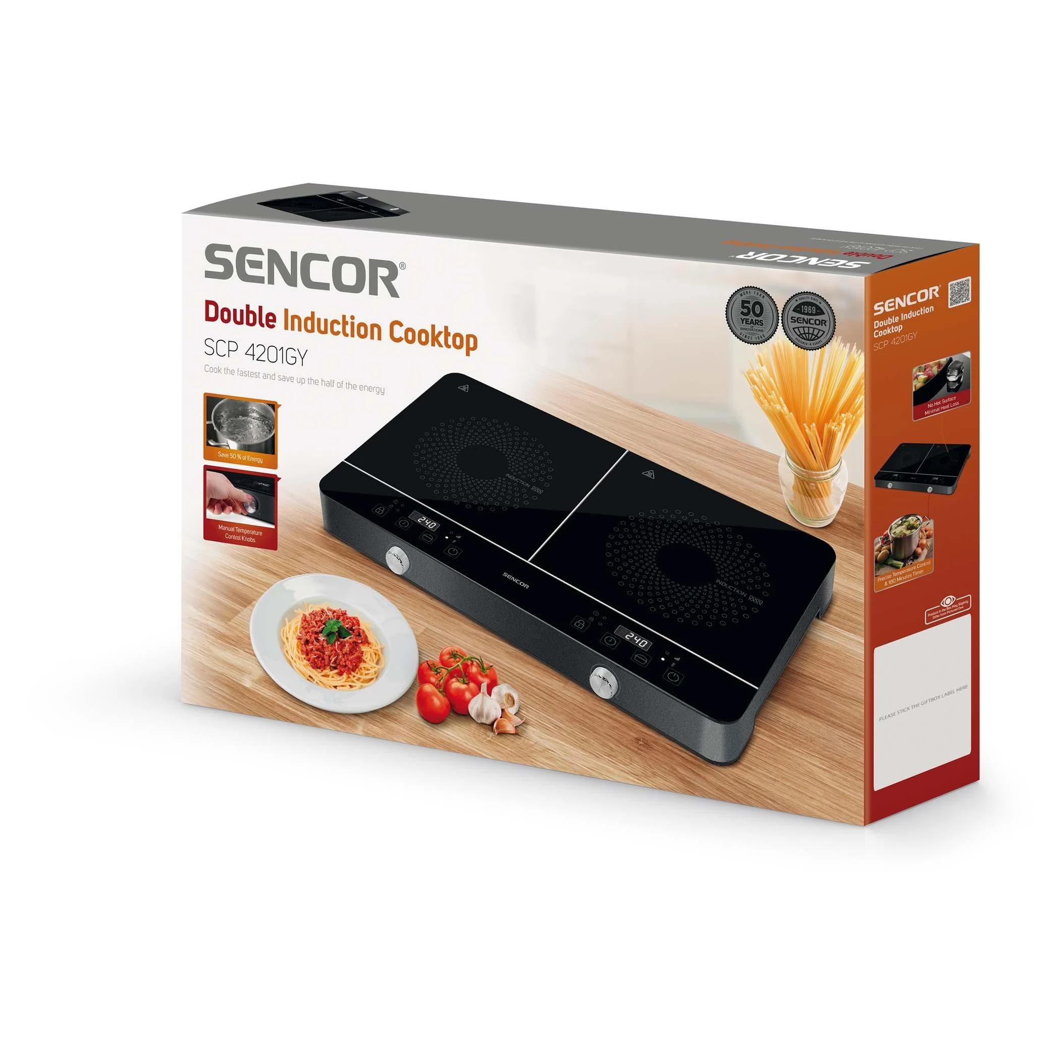 Sencor indukcinė viryklė 2d, 3500w, SCP4201GY