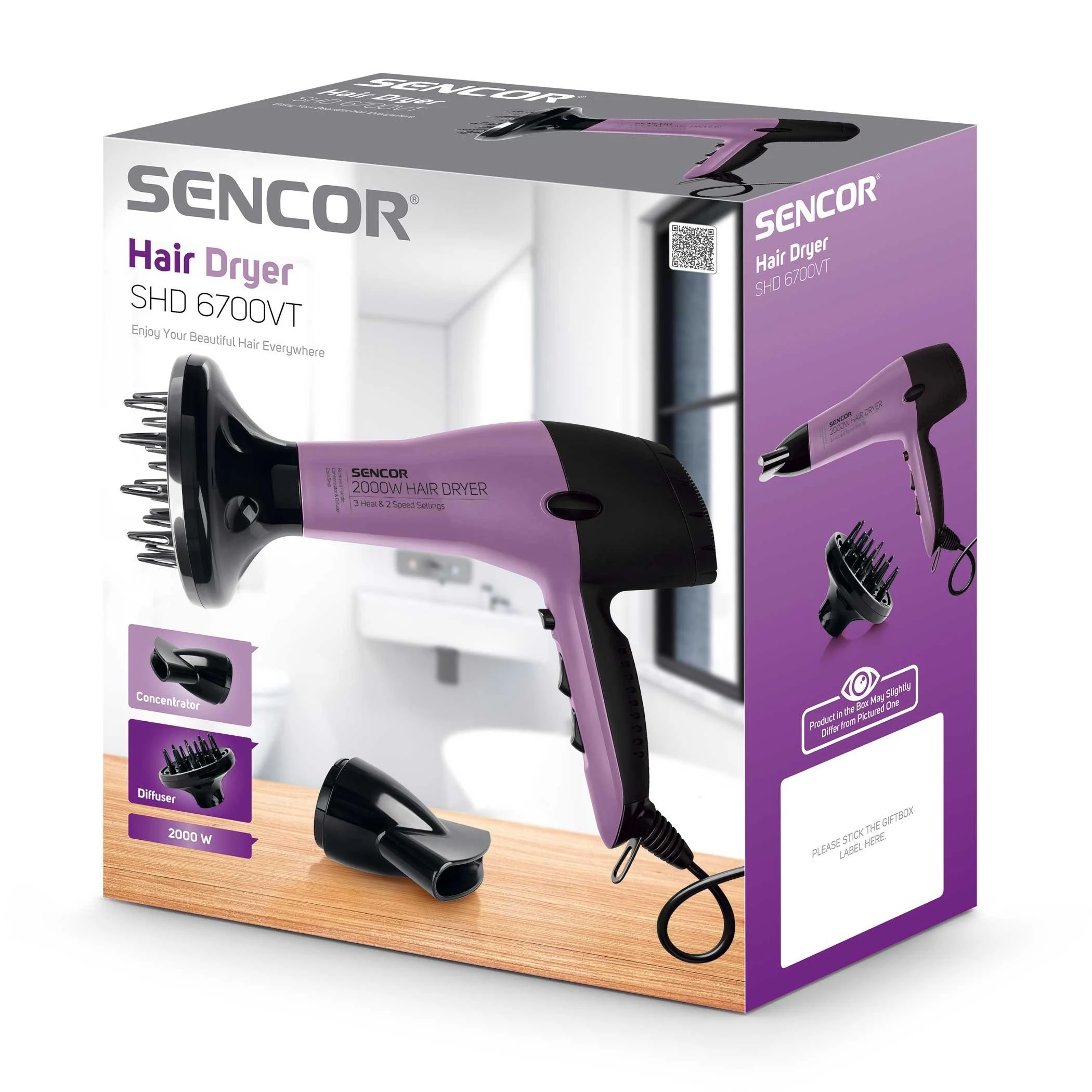 Sencor plaukų džiovintuvas SHD 6700VT,2000W