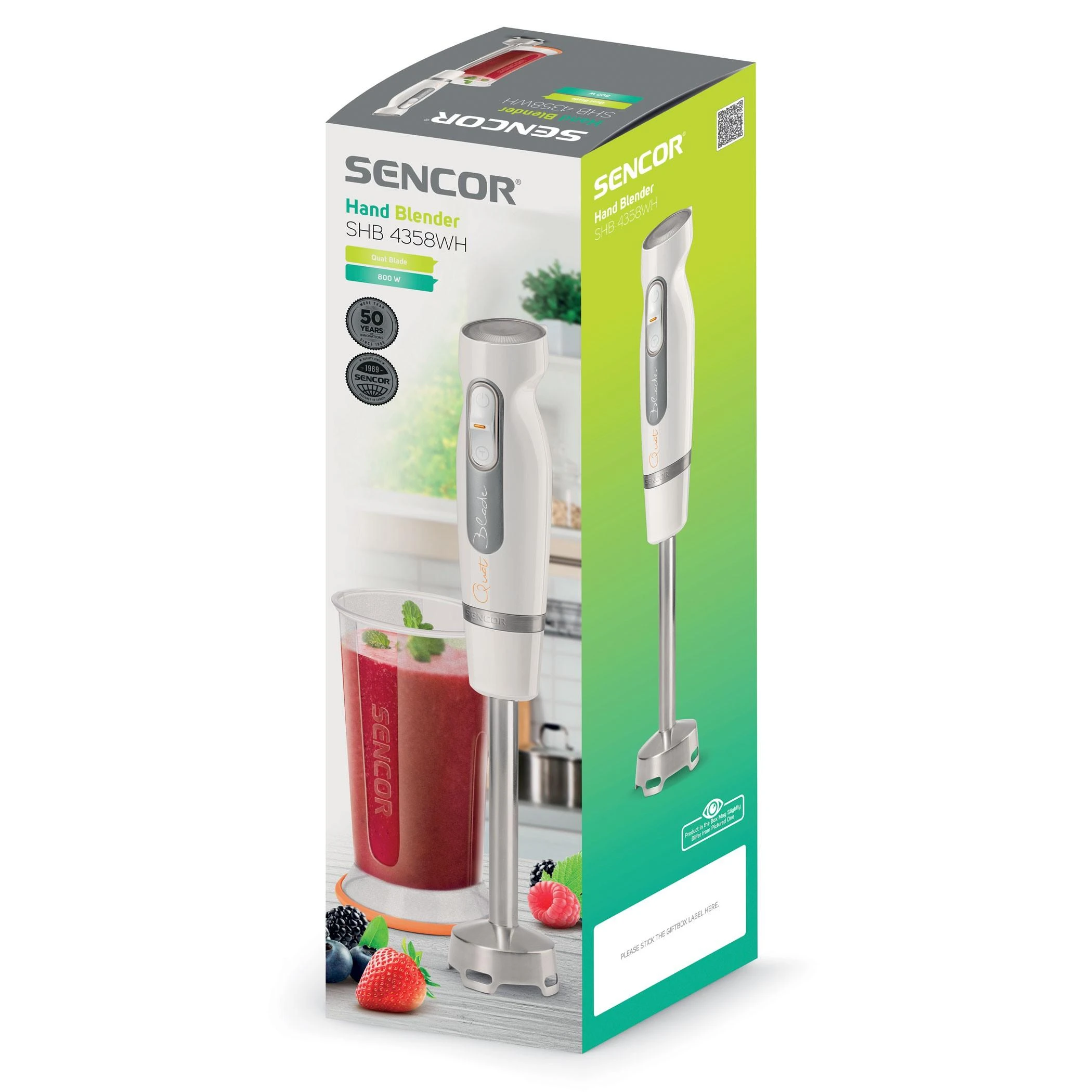 Sencor Trintuvas SHB4358WH+stiklinė 700ml,balta rankena 800w
