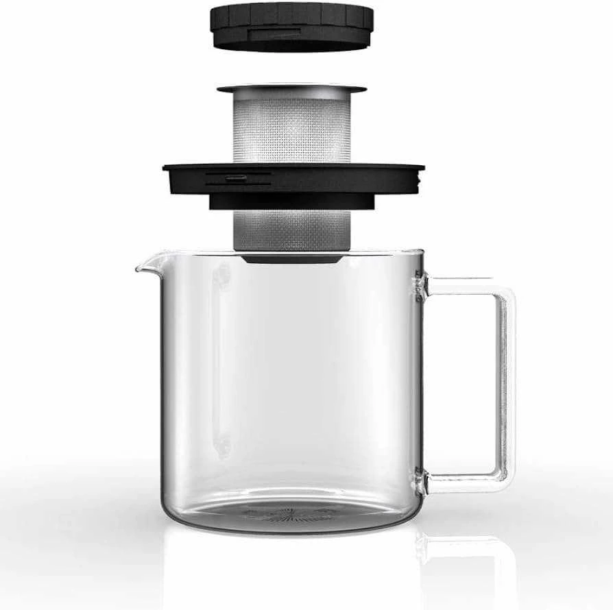 Simax stiklinis arbatinukas su išardytu filtru