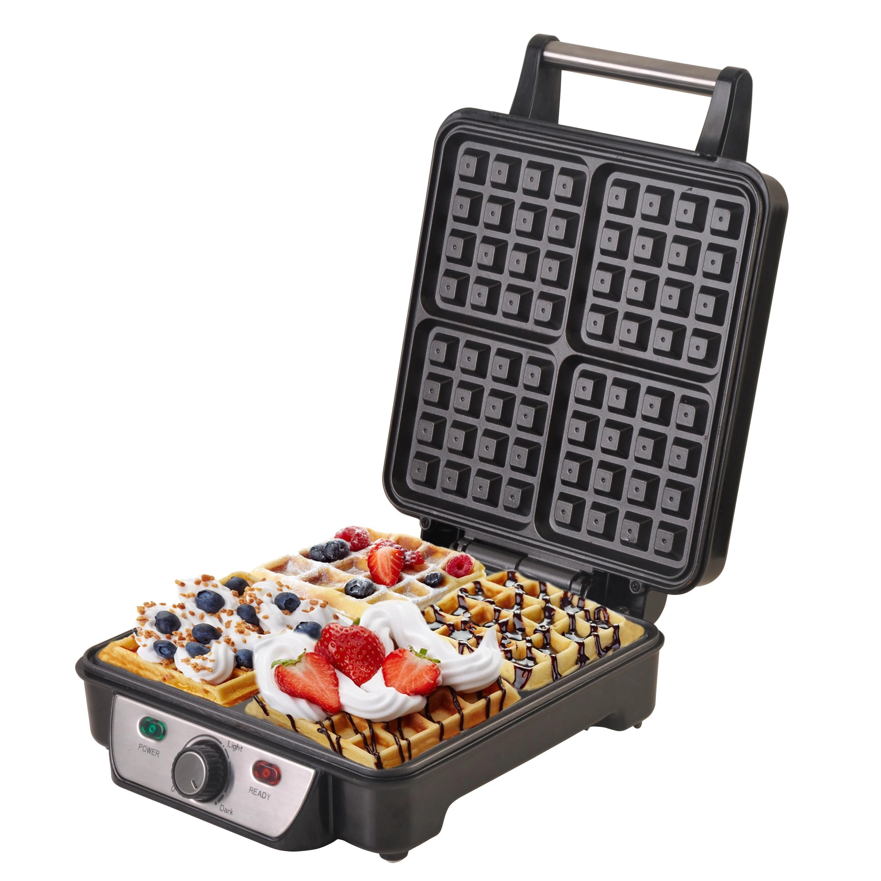 Camry | Vaflinė | CR 3025 | 1150 W | Number of pastry 4 | Belgium | Juodas/Nerūdijantis plienas