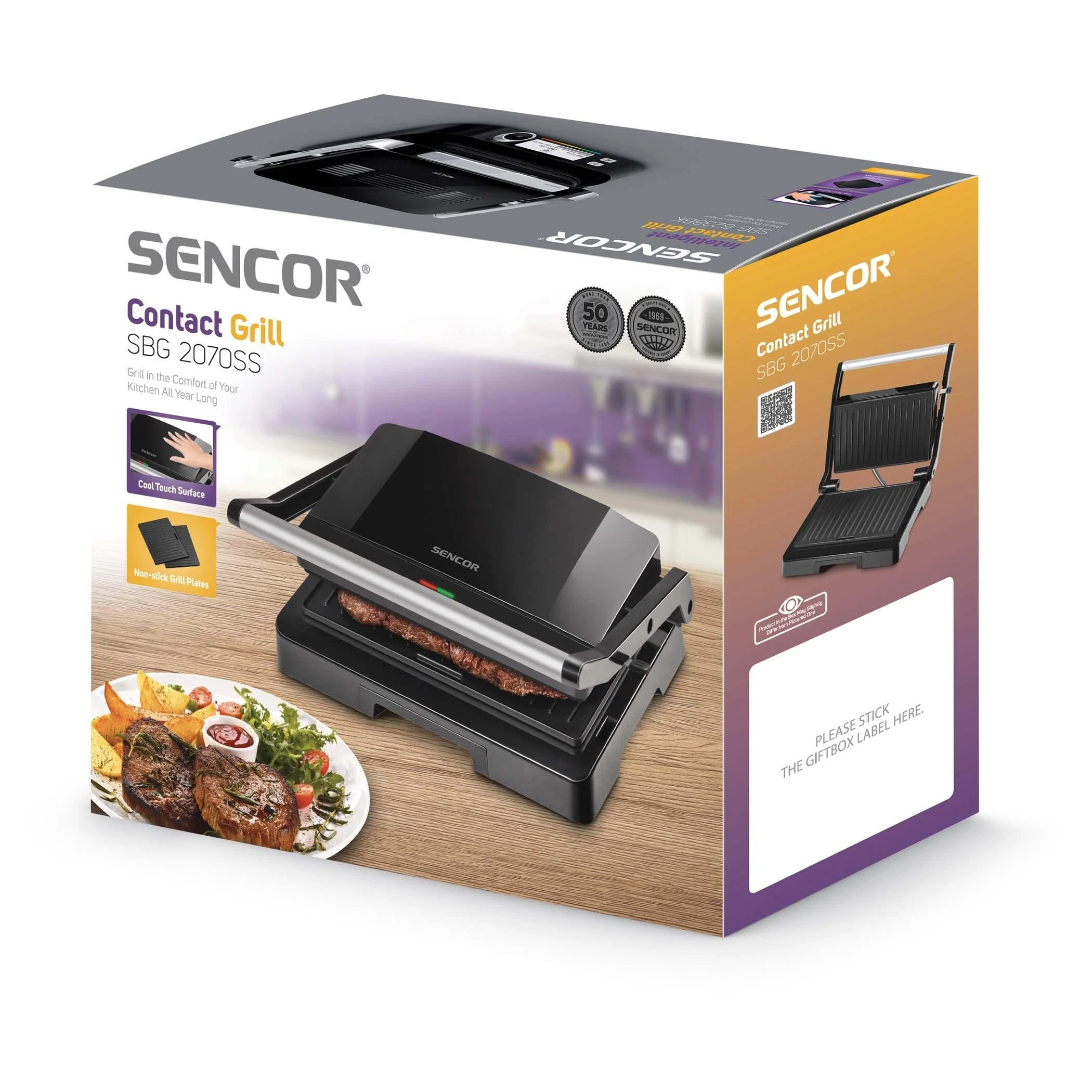 Sencor elektrinis grilis 1000W SBG2070SS