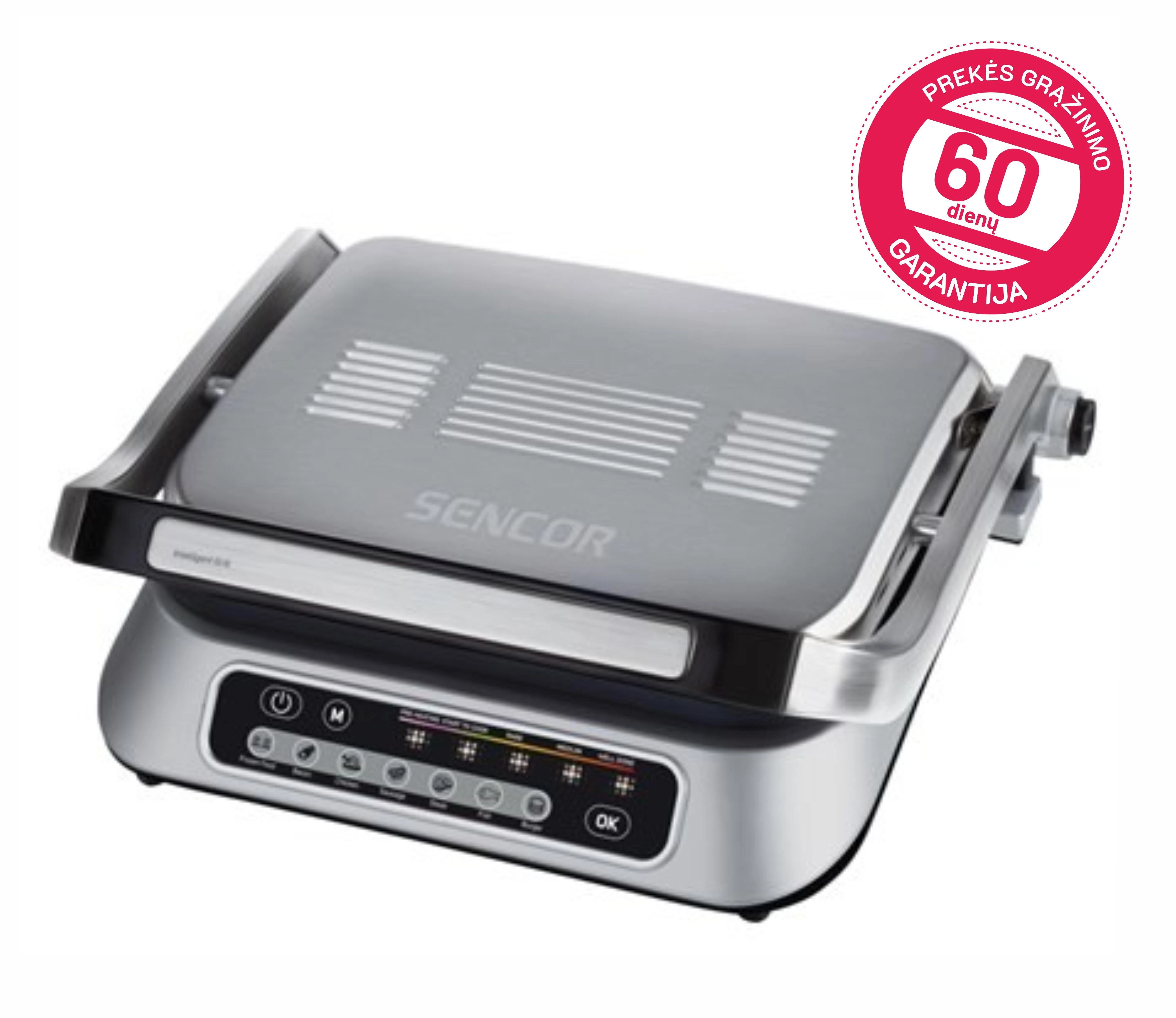 Sencor elektrinis grilis su 7 programų nustatymu+neautomatinė programa 2100W SBG6031SS