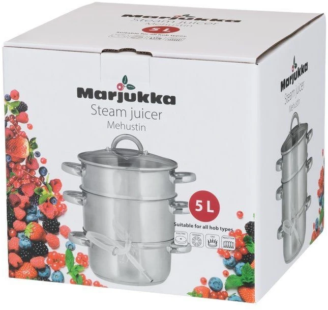 Marjukka Sulčių virimo puodas iš nerūdijančio plieno 5l
