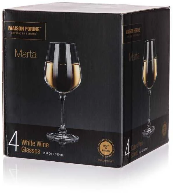 Taurės baltam vynui 4vnt 350ml "Marta"