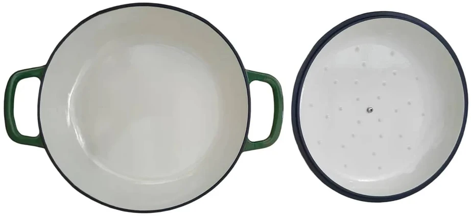 Allesken Troškintuvas ketaus, emaliuotas 3,0l, 30x34xh6cm, žalias