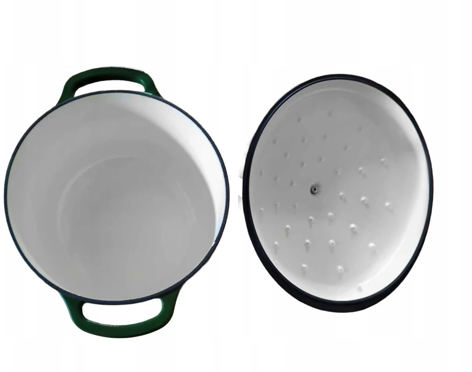 Troškintuvas ketaus, emaliuotas 5,6l, 28x28xh12cm, žalias