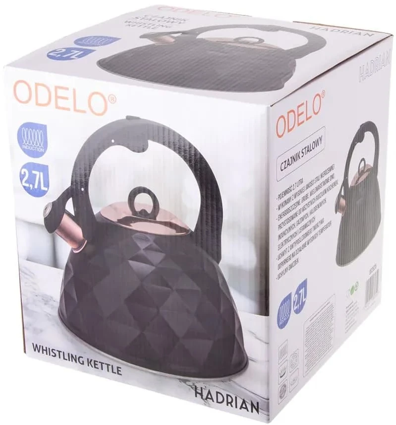 Odelo Virdulys 2,7l, nerūdijantis plienas, juodas, Hadrian