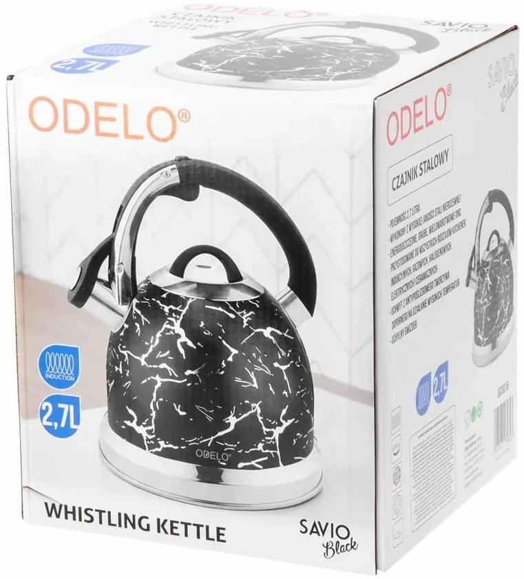 Odelo Virdulys 2,7l, nerūdijantis plienas, juodos/sidabro spalvos, Savio