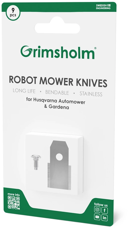Grimsholm Peiliukų kompl. Husqvarna robotams 9 vnt.