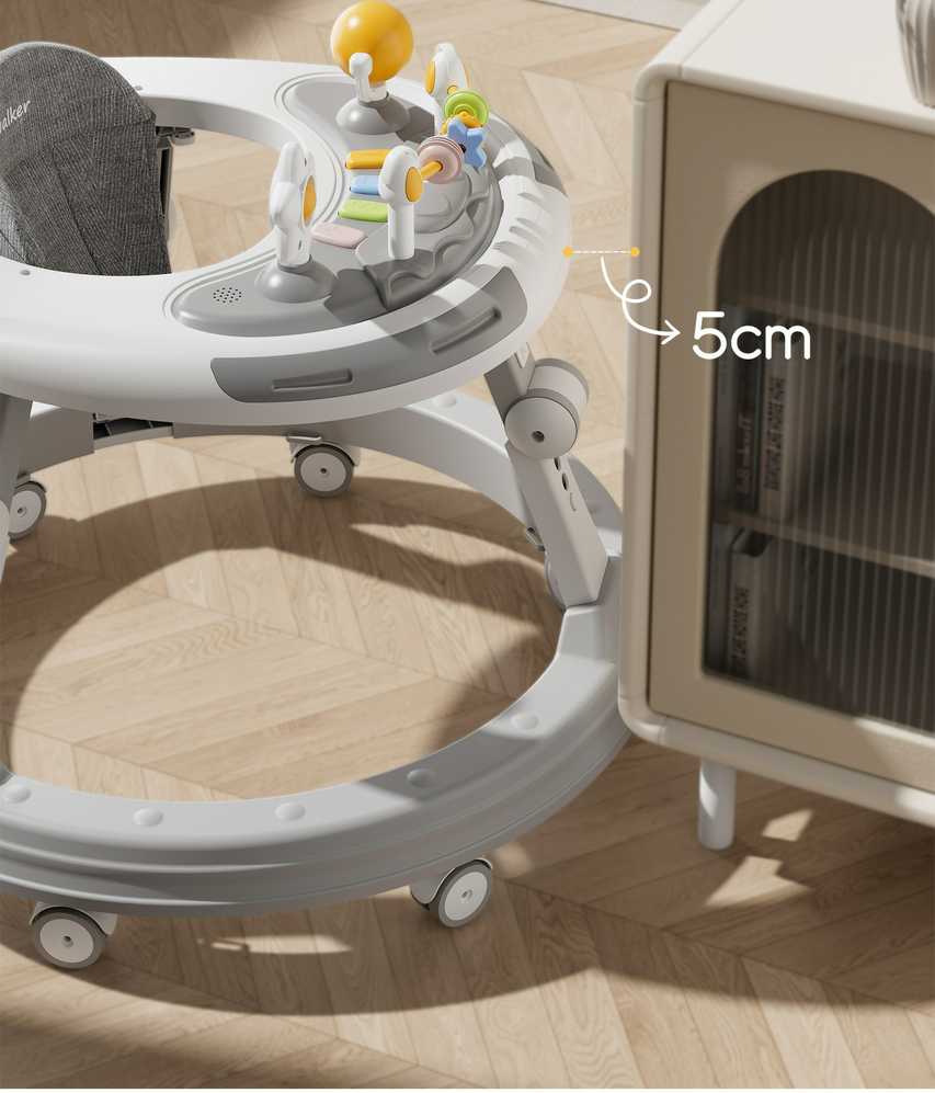 Kūdikių vaikštynė Tavalax, sulankstoma, ergonominė, su 360° ratukais ir lavinimo staliuku
