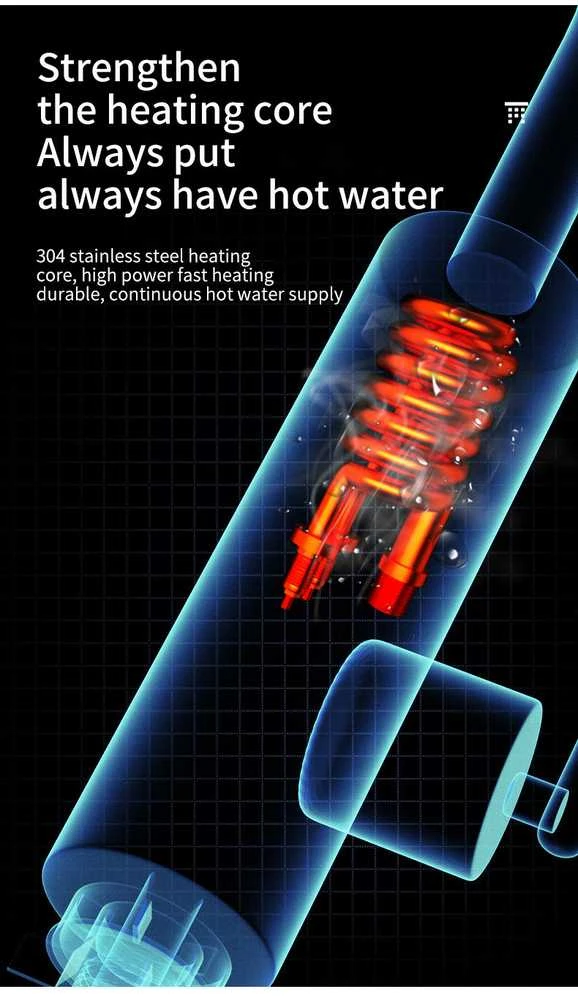Metalinis momentinis vandens šildytuvas su ekranu Tavalax