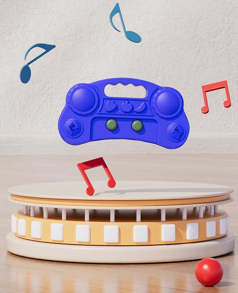 Tavalax 360° reguliuojama kūdikių vaikštynė su AI muzikine žaidimų panele ir tyliais ratukais