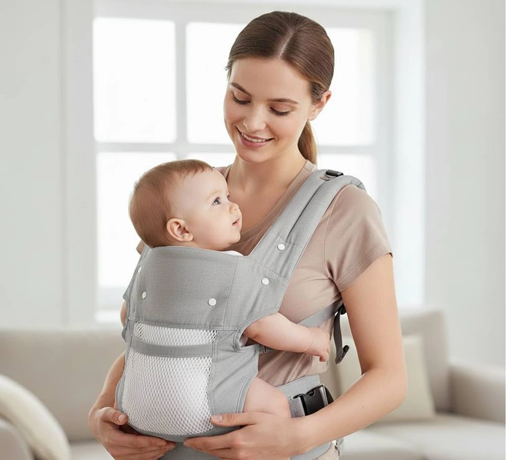 Tavalax daugiafunkcė ergonominė kūdikių nešioklė su kvėpuojančiu tinkleliu ir nuimama galvos atrama