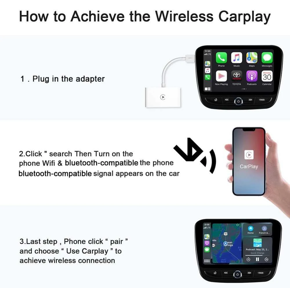 Tavalax iPhone Automobilio Adapteris Carplay