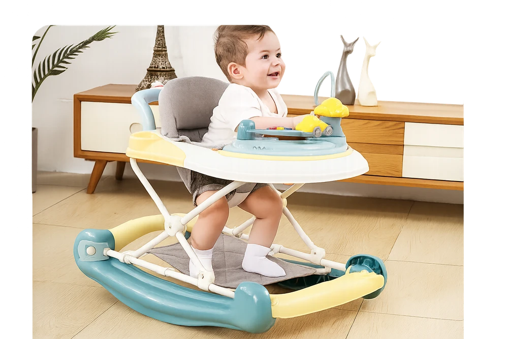 Tavalax kūdikių vaikštynė su supimo funkcija ir 5 aukščio lygiais – 4-in-1 sprendimas augančiam vaikui
