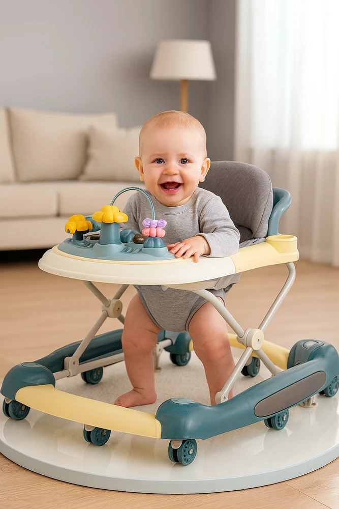 Tavalax kūdikių vaikštynė su supimo funkcija ir 5 aukščio lygiais – 4-in-1 sprendimas augančiam vaikui