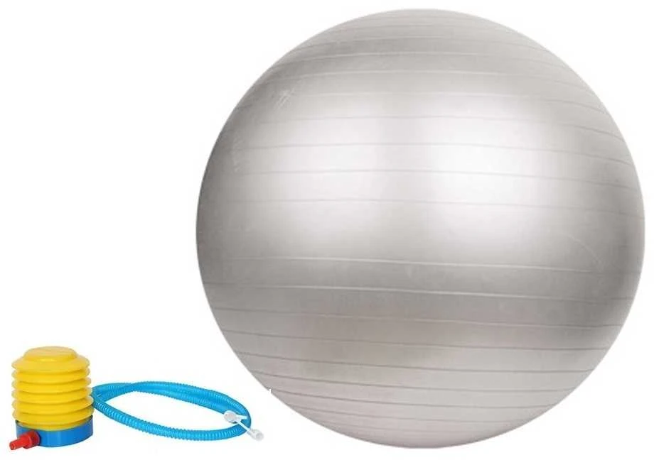 Gimnastikos kamuolys SANRO 55cm Pilkas su pompa