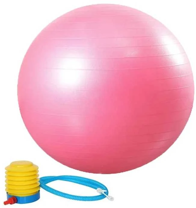 Gimnastikos kamuolys SANRO 65cm Rožinis su pompa