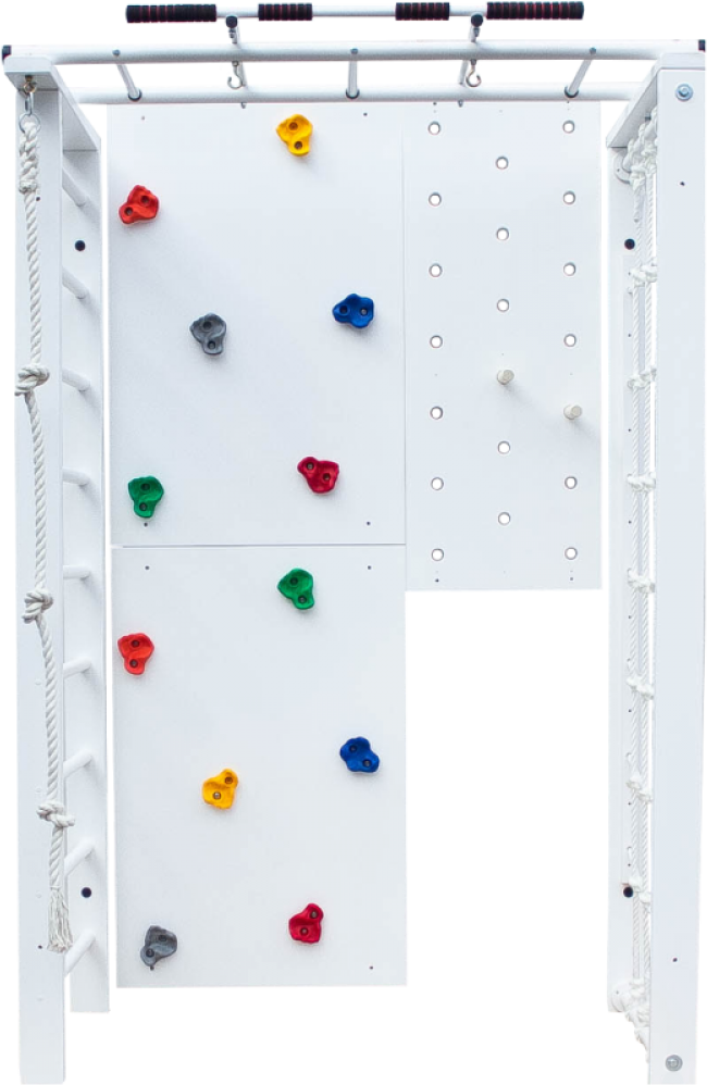 Sanro Medinis namų sporto kompleksas DAVID baltas, 233x151x103 cm