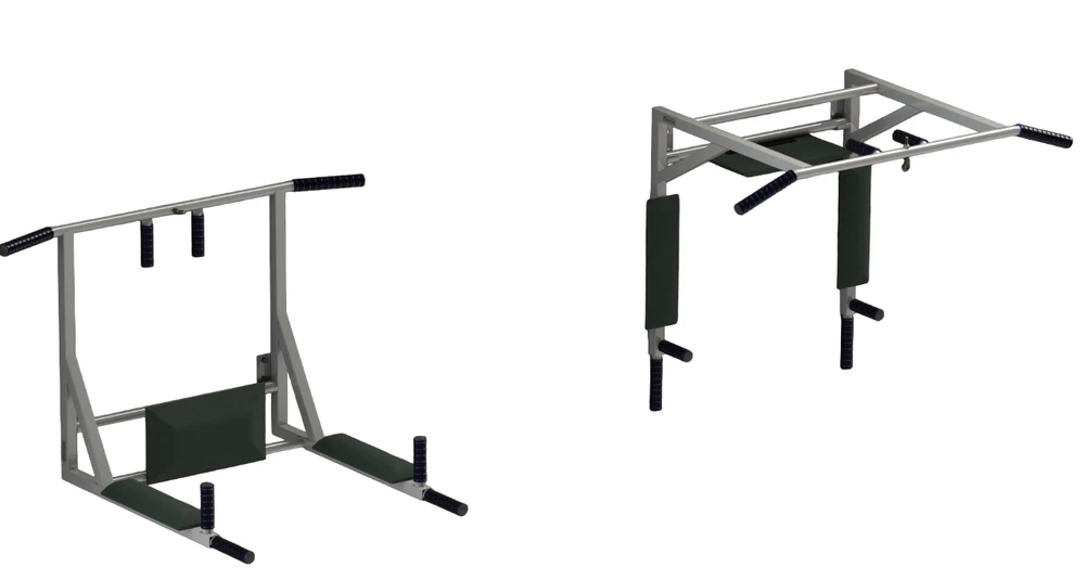 Prie sienos tvirtinamas skersinis + lygiagretės SANRO PRO 3 IN 1 Baltas, iki 200kg