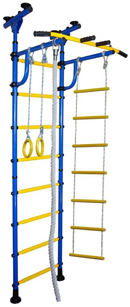 Sanro Sporto kompleksas (gimnastikos sienelė) JUNIOR ATLET-R mėlyna-geltona, 245-290x60cm